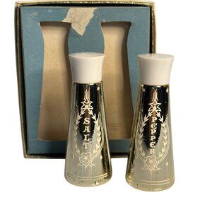 Vintage Table Grace “Grace Before Meals” Salt & Pepper Shaker Set – In Box 2.75"